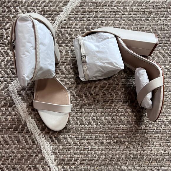 SCHUTZ Cadey Lee Block Heel in Pearl Size 8B - Picture 2 of 8